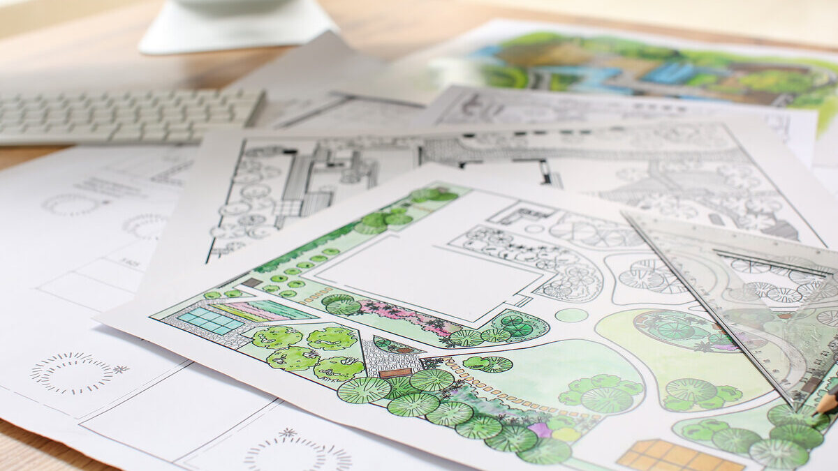 Landscape design plans for fixing drainage issues in your yard and improving grading